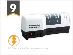 Chef sChoice 250 Diamond Hone Hybrid Sharpener Combines Electric and Manual Sharpening