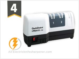 Chef sChoice 250 Diamond Hone Hybrid Sharpener Combines Electric and Manual Sharpening