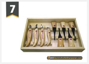 Flexcut Carving Tools, Deluxe Palm & Knife Set, with 4 Carving Knives and 5 Palm Tools
