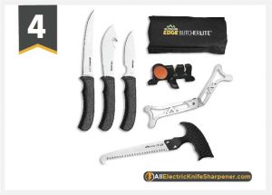 Outdoor Edge ButcherLite, 8 Piece Hunting & Game Processing Knife Set with Caping Knife