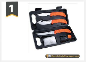 Outdoor Edge WildLite, 6-Piece Field to Freezer Hunting & Game Processing Knife Set with Gut Hook Skinning Knife
