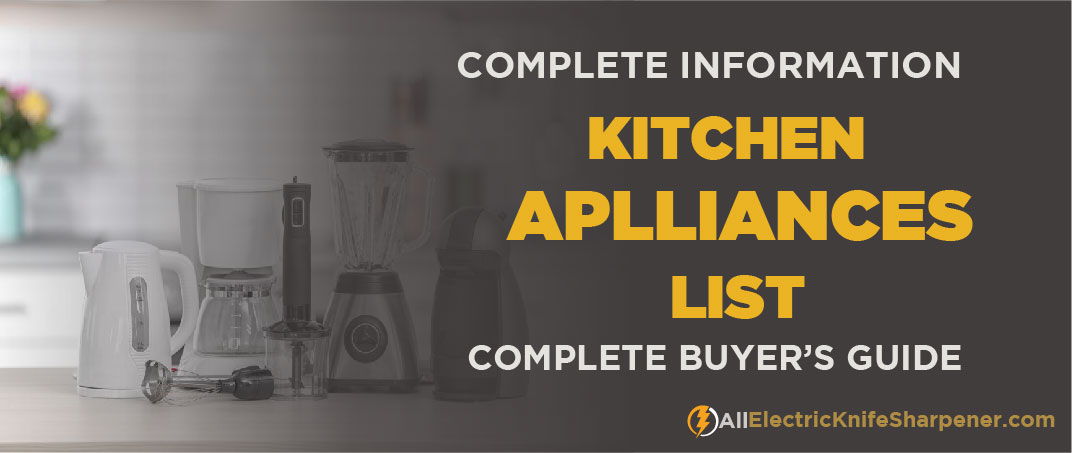 kitchen appliances lists